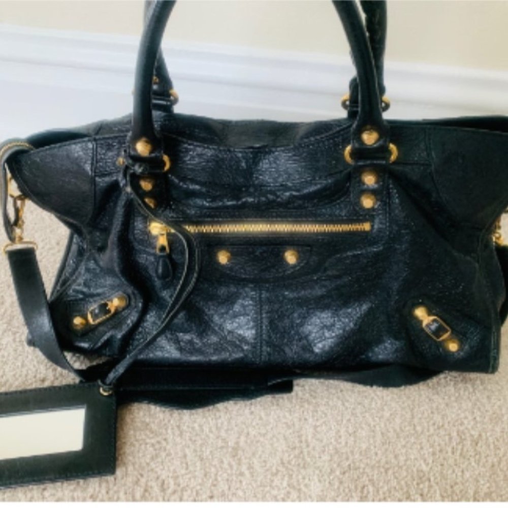 BALENCIAGA Agneau Giant 12 Gold Part Time Black - Picture 8 of 10